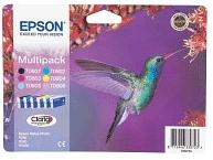 Multipack 6 Original Epson Black Cyan Magenta Yellow Light Cyan and Light Magenta Ink Cartridges 6.5ml T0801 / T0802 / T0803 / T0804 / T0805 / T0806 - Free UK Delivery